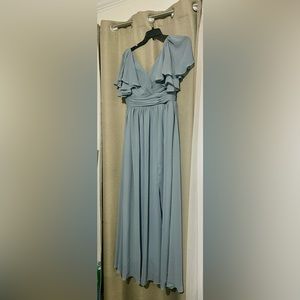 Dress Loyeloy blue shell size 8 bridesmaid dress new with tags